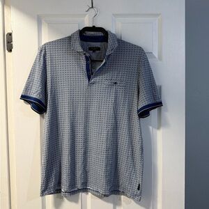 Ted Baker - Men’s- Navy and White Polo Shirt